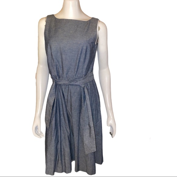 LL BEAN Signature Chambray Dress 6 - Picture 3 of 5